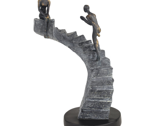 Escultura de mesa escalera curva